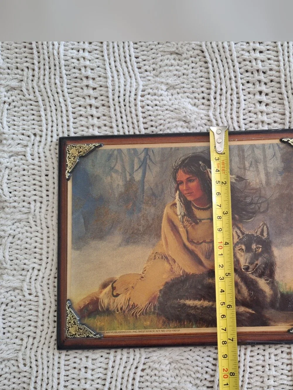 Indian Woman And Wolf Wall Plaque